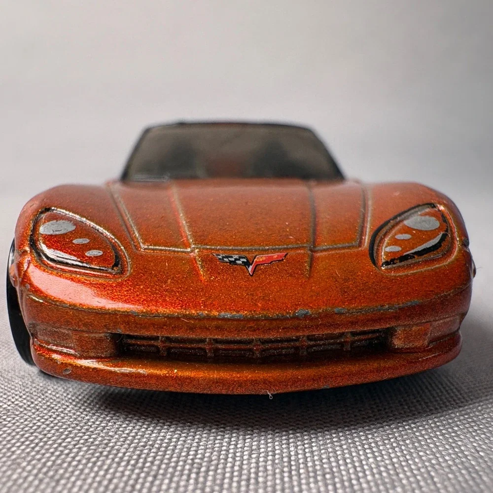 Hot Wheels Corvette C6 Convertible Metallic Orange Diecast Car Malaysia B35 1:64
